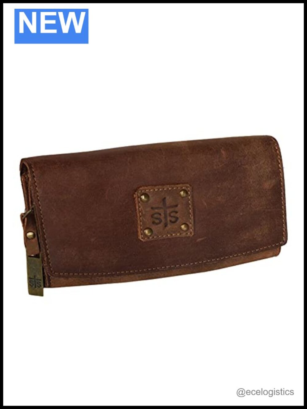 Genuine Leather Tri-Fold Wallet with 16 Card Slots, RFID Not Specified